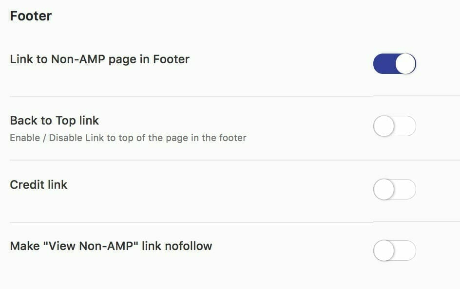 personalizar footer amp for wp